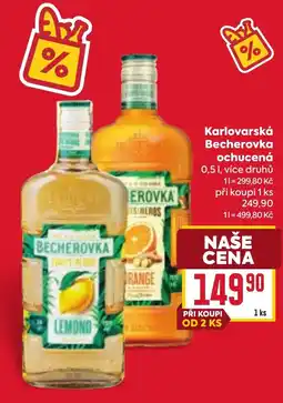 Billa Karlovarská becherovka ochucená nabídka