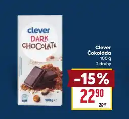 Billa CLEVER Čokoláda nabídka