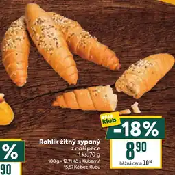 Billa Rohlík žitný sypaný nabídka