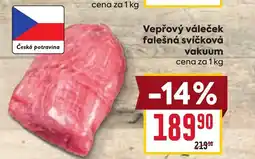 Billa Vepřový váleček falešná svíčková vakuum nabídka