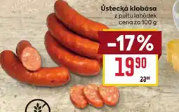 Billa Ústecká klobása nabídka