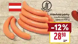 Billa Vídeňské párky nabídka