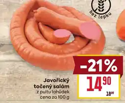 Billa Javořický točený salám nabídka