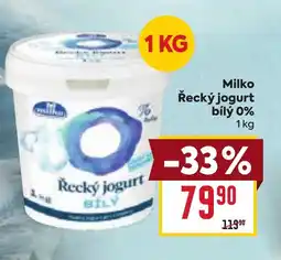 Billa MILKO Řecký jogurt bílý 0% nabídka