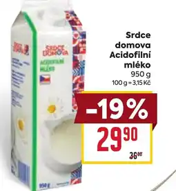 Billa SRDCE DOMOVA Acidofilní mléko nabídka