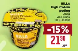 Billa BILLA High protein puding nabídka
