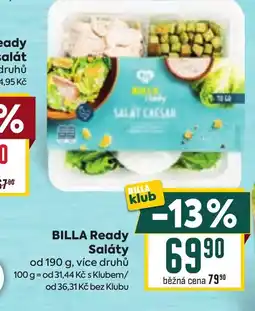 Billa BILLA Ready saláty nabídka