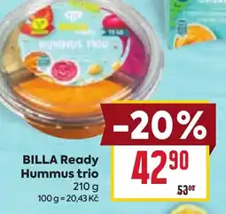 Billa BILLA Ready hummus trio nabídka
