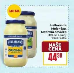 Billa HELLMANN'S Tatarská omáčka nabídka