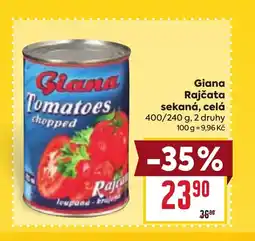 Billa GIANA Rajčata sekaná, celá nabídka