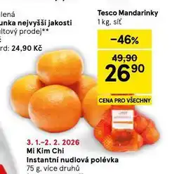 Tesco Mandarinky nabídka