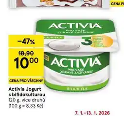 Tesco Activia jogurt s bifidokulturou nabídka