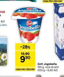 Tesco Zott jogobella nabídka