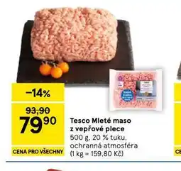 Tesco Mleté maso z vepřové plece nabídka