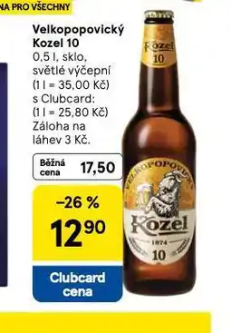 Tesco Pivo velkopopovický kozel 10 nabídka