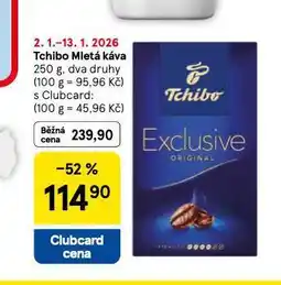 Tesco Tchibo mletá káva nabídka