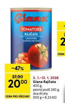 Tesco Giana rajčata nabídka