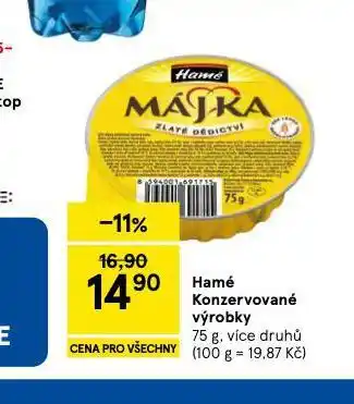 Tesco Hamé konzervované výrobky nabídka