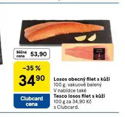 Tesco Losos obecný filet s kůží nabídka