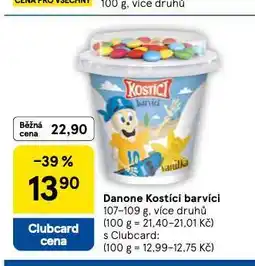 Tesco Danone kostíci barvíci nabídka