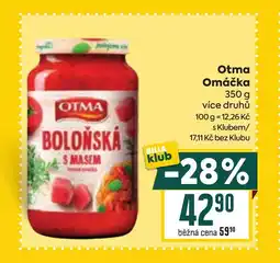 Billa OTMA Omáčka nabídka