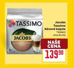 Billa JACOBS Tassimo kávové kapsle nabídka