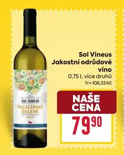 Billa SOL VINEUS Jakostní odrůdové vino nabídka