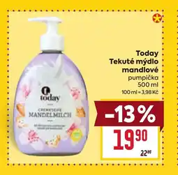 Billa TODAY Today tekuté mýdlo mandlové nabídka