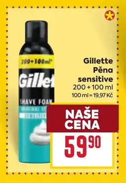 Billa GILLETTE Pěna sensitive nabídka