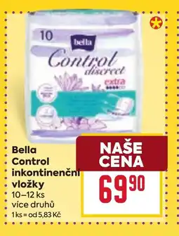 Billa BELLA Control inkontinenční vložky nabídka