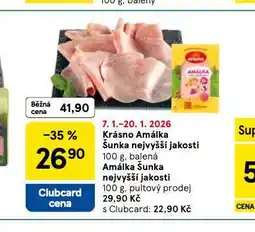Tesco Šunka amálka nejvyšší jakosti nabídka