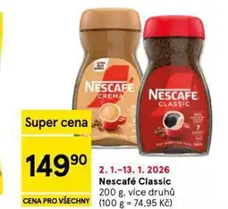 Tesco Nescafé classic nabídka