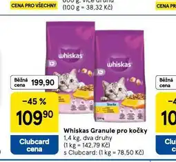 Tesco Whiskas granule pro kočky nabídka