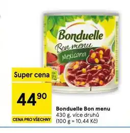 Tesco Bonduelle bon menu nabídka
