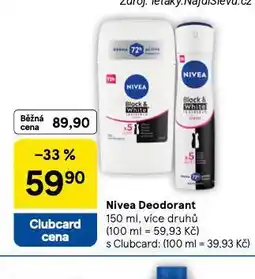 Tesco Nivea deodorant nabídka