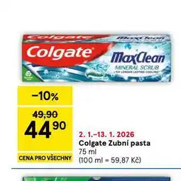 Tesco Colgate zubní pasta nabídka