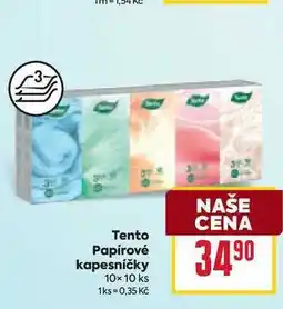Billa Tento Papírové kapesníčky 10x10 ks nabídka