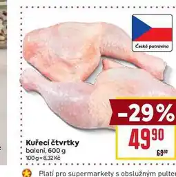 Billa Kuřecí čtvrtky baleni, 600 g nabídka