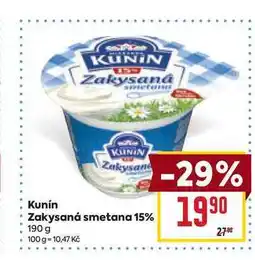 Billa Kunín Zakysaná smetana 15% 190 g nabídka