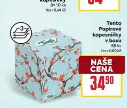 Billa Tento Papírové kapesníčky v boxu 58 ks nabídka
