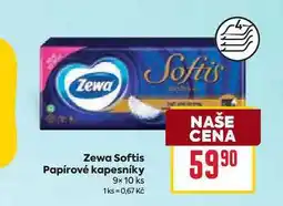 Billa Zewa Softis Papírové kapesníky 9x 10 ks nabídka