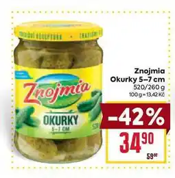 Billa Znojmia Okurky 5-7 cm 520/260 g nabídka