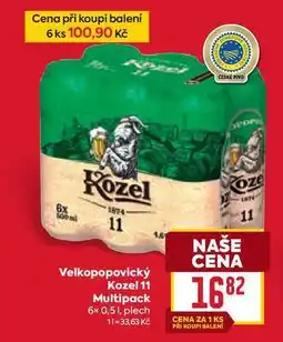 Billa Velkopopovický Kozel 11 Multipack 6x 0,51, plech nabídka