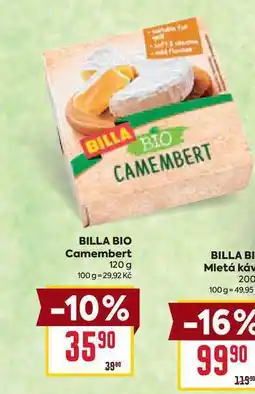 Billa BILLA BIO Camembert 120 g nabídka