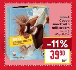 Billa BILLA Cocoa snack with milk cream 6x 30 g nabídka