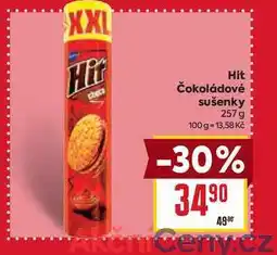 Billa Hit Čokoládové sušenky 257 g nabídka