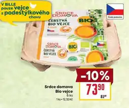 Billa Srdce domova Bio vejce 6 ks nabídka