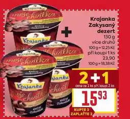 Billa Krajanka Zakysaný dezert 130 g nabídka
