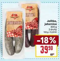 Billa Jelitka, jaternice 300 g nabídka