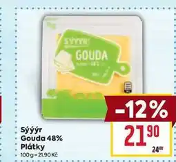 Billa Sýýýr Gouda 48% Plátky 100 g nabídka